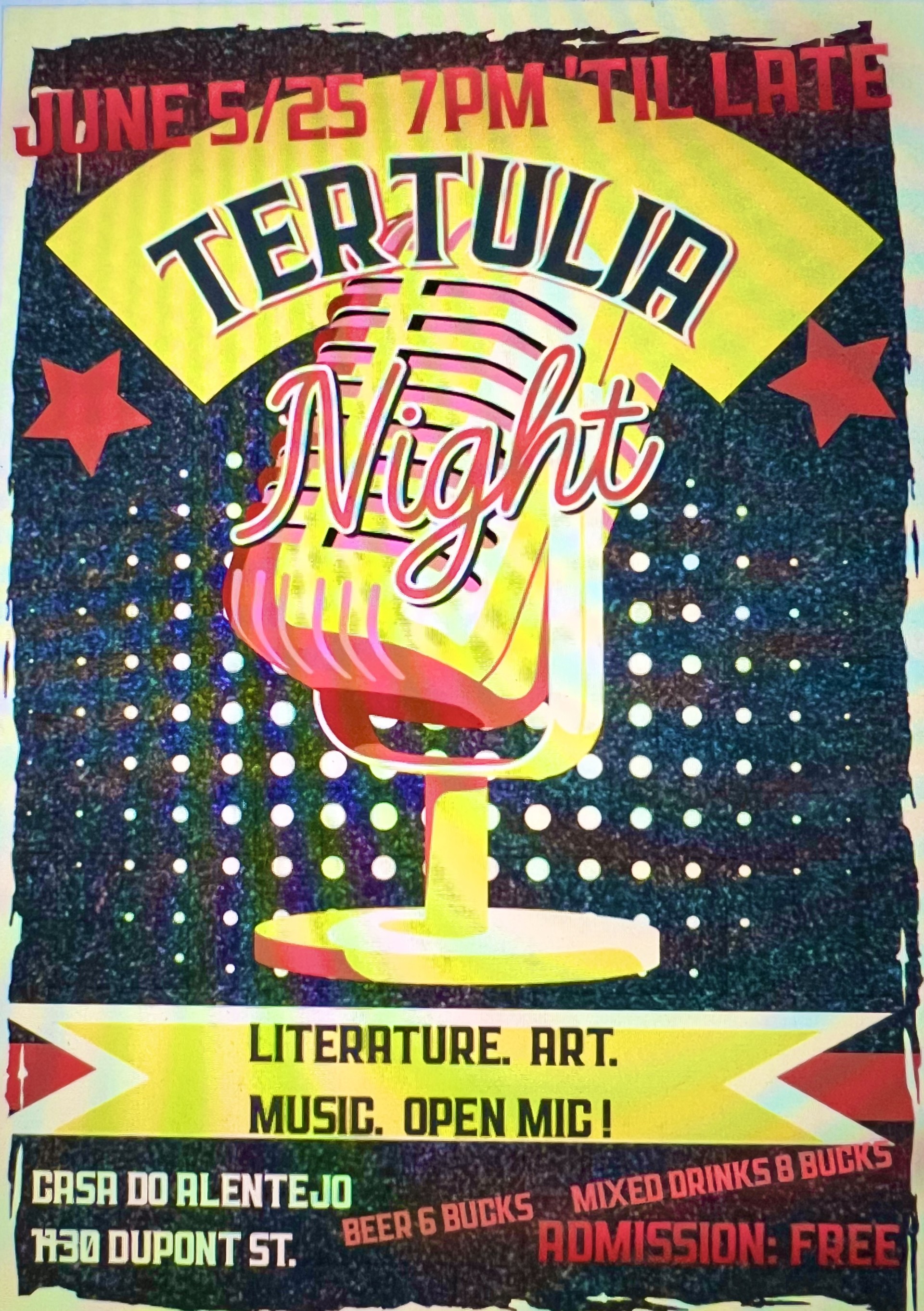 Tertulia Night: An Evening of Letters, Music, and Drinks