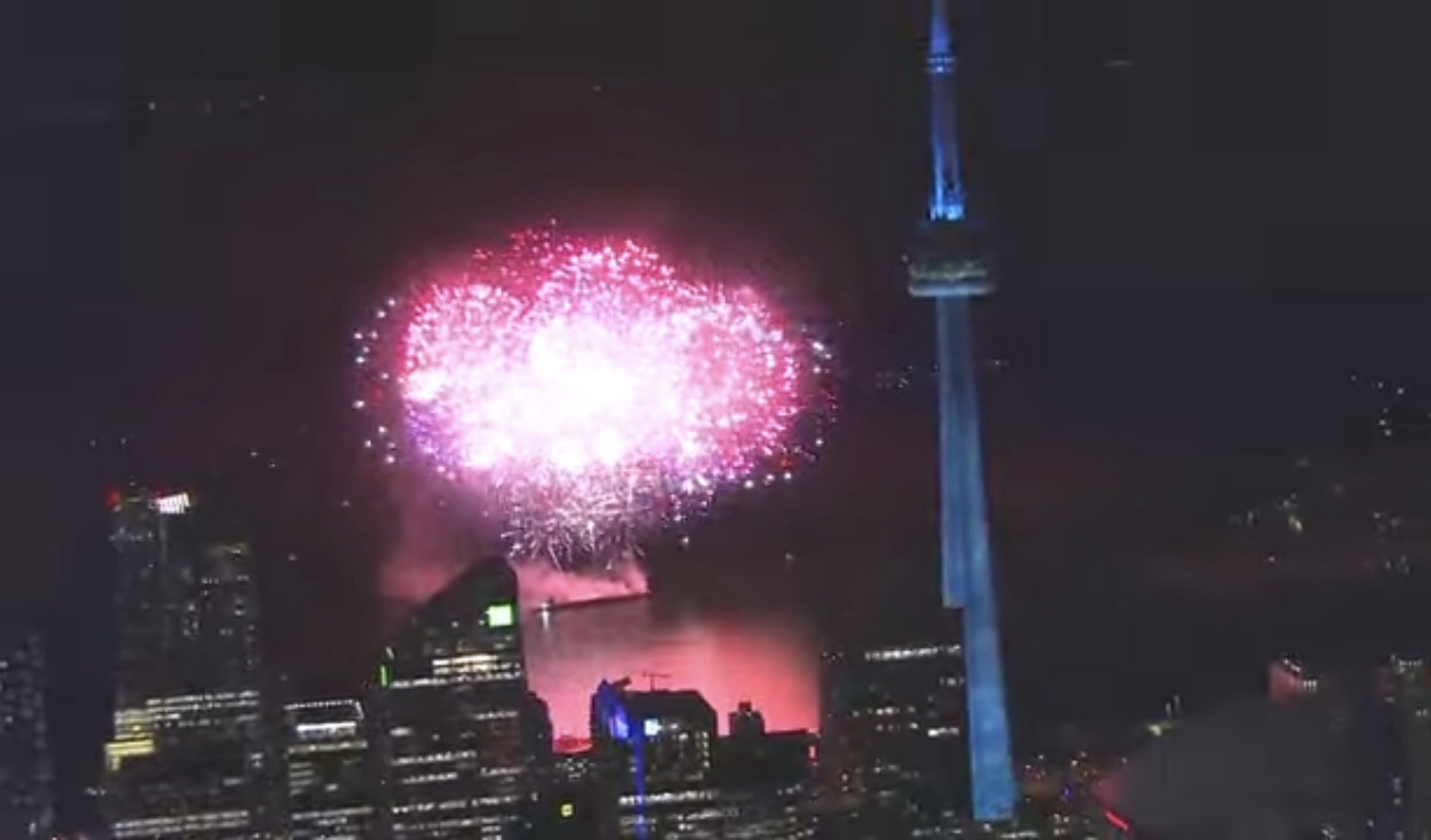 Drake Fireworks Light Up the Toronto City Skyline
